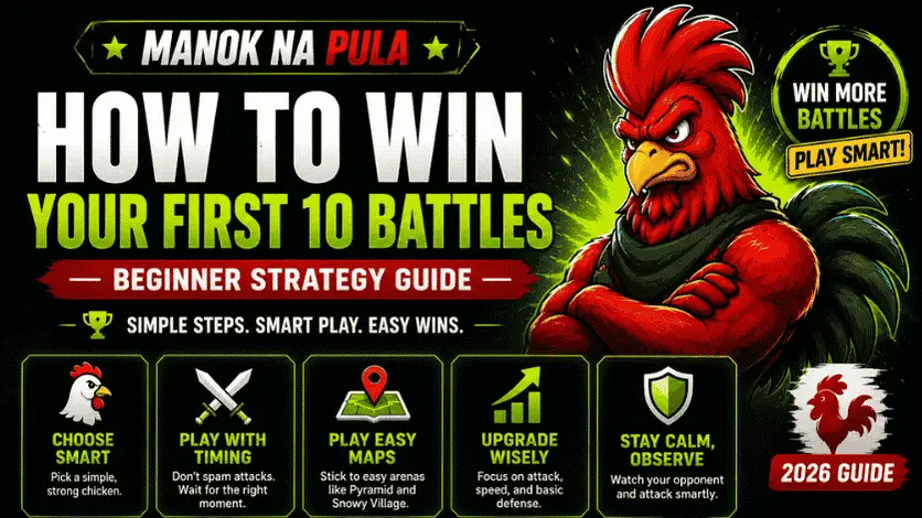 How to Win Your First 10 Battles in Manok Na Pula Guide! 10 How to win your first 10 battles in Manok Na Pula banner