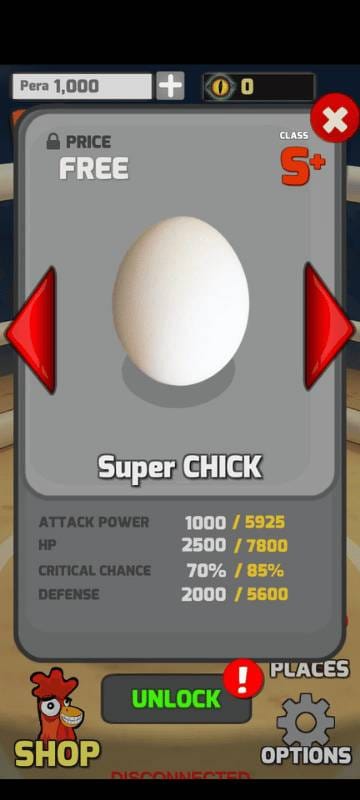 Manok Na Pula Chicken Stats List (2026) – All 49 Chickens 3 Super Chick character in Manok Na Pula showing its stats and appearance.